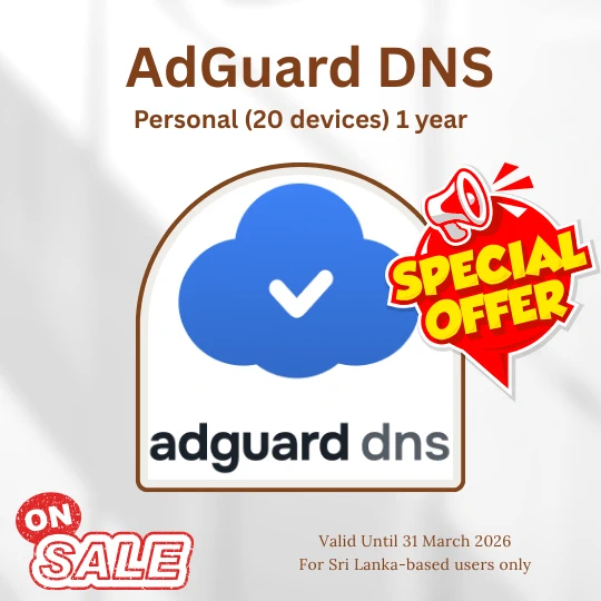 AdGuard DNS Personal (20 devices) 1 year